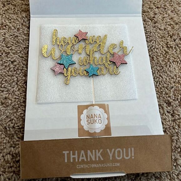Brand New NWT Cake Topper Baby Gender Reveal - Picture 7 of 10